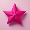 Magenta Spandex Star Shaped Pillow - Luxurious Drapery Design