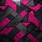 Magenta Tile Mosaic In Hyperspace Noir Style: Grit, Grain, And Symmetry