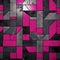 Magenta Tile Mosaic In Hyperspace Noir Style: Grit, Grain, And Symmetry