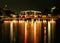 Magere bridge in Amsterdam at night