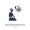 Maghrib prayer icon. Trendy flat vector Maghrib prayer icon on w
