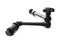 Magic Arm Articulating Friction Arm with Hot Shoe Mounts for DSLR Camera. Black photo accessories. Isolated on a white background