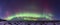 Magic aurora colors panorama in Estonia
