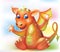 Magic baby dragon cartoon