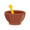 Magic bowl icon, flat style