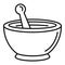 Magic bowl icon, outline style