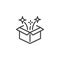 Magic box outline icon