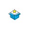 Magic box star icon Element of magic for mobile concept and web apps icon Thin line icon for website design and development