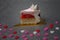 magic cake in the shape of a heart for a loved one on Valentine`s day. Handmade, original surprise and gift.