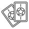 Magic cards icon, outline style