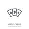 Magic cards icon. Trendy Magic cards logo concept on white background from Entertainment and Arcade collection