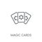 Magic cards linear icon. Modern outline Magic cards logo concept