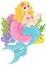Magic Cartoon Cute Princess Mermaid