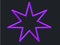 Magic Celtic purple elven septagram septogram star on black background
