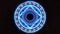 Magic circle powerful blue color energy double heaven six stars rotating constellation space