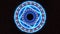 Magic circle powerfull blue color energy double heaven six stars rotating constellation
