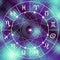 Magic circle with zodiacs sign.