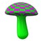 Magic colorful mushroom 3d