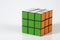 Magic cube in white background.