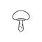 Magic food mushroom outline icon. Signs and symbols can be used for web, logo, mobile app, UI, UX