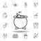 magic food pot outline icon. elements of magic illustration line icon. signs, symbols can be used for web, logo, mobile app, UI,