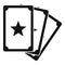 Magic fortune cards icon, simple style