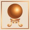 Magic fortune telling crystal ball of divination line vector illustration.