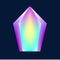 Magic glowing crystal. Vector illustration