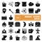 Magic glyph icon set, fantasy symbols collection, vector sketches, logo illustrations, wizard signs solid pictograms