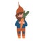 Magic gnome holding carrot