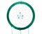 magic green dream catcher with feathers isolated on the white