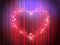 Magic heart lights - Show presentation in heart and love - Glowing theatre light - Heart glowing pink light