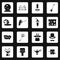 Magic icons set squares vector