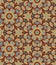 Magic Indian seamless, pattern with paisley and beautiful flowers on a brown background