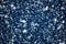 Magic, luxury and happy holidays background, silver sparkling glitter, stars and magical glow on dark blue abstract