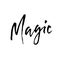 Magic. Modern dry brush handdrawn lettering. Vector illustration.