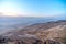 Magic morning sunrise and beautiful sunlight over judean negev desert in Israel