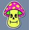 Magic Mushroom. Concept from the mushroom combination with the skull head and psychedelic colors. For your work