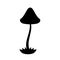 Magic mushroom silhouette