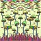 Magic Mushrooms in abstract art style