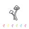 Magic mushrooms line icon