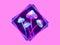 Magic mushrooms in a square frame. Fairy mushrooms with a bright glow. Fabulous fluorescent glowing mushrooms. Bioluminescent