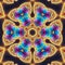 Magic mystic mandala. Esoteric geometric fractal. Kaleidoscopic background