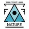 Magic nature alchemy icon color outline vector