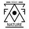 Magic nature alchemy icon, outline style