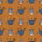 Magic objects seamless pattern for alchemical medicine. Spiritual vector illustration of potion in flask, mortar and