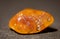 Magic orange amber stone closeup