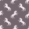 Magic pegasus, unicorn fairy-tale animal vector pattern