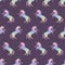 Magic pegasus, unicorn fairy-tale animal vector pattern