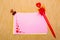 magic pen and paper note with red flowers and paperclip on yellow background, minimal concept and similarities differences